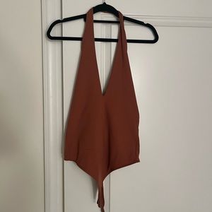 Abercrombie Halter cross bodysuit